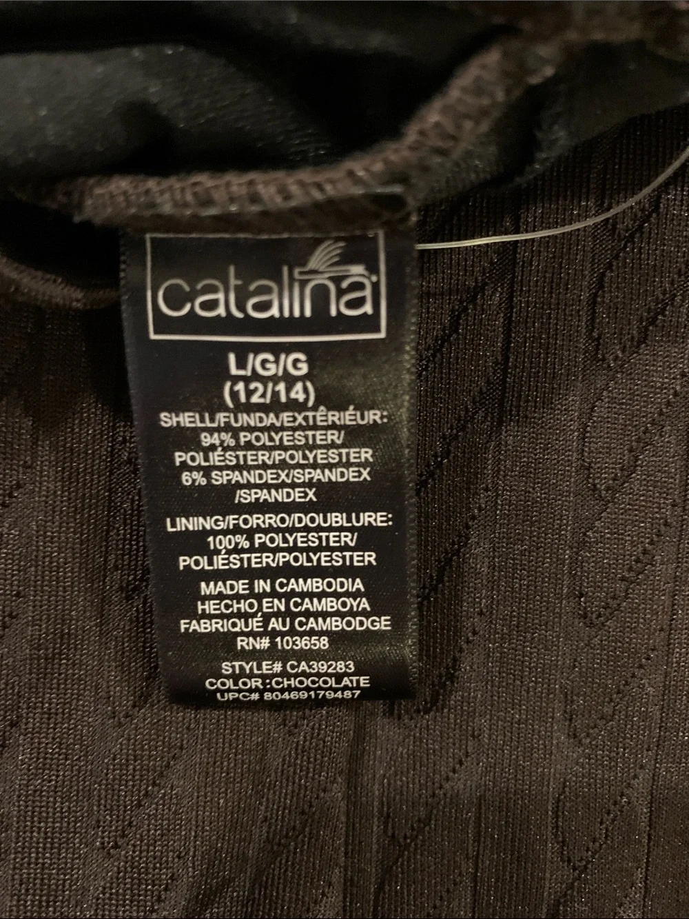 NWT Catalina Chocolate Brown Textured One-Piece Swimsuit​
